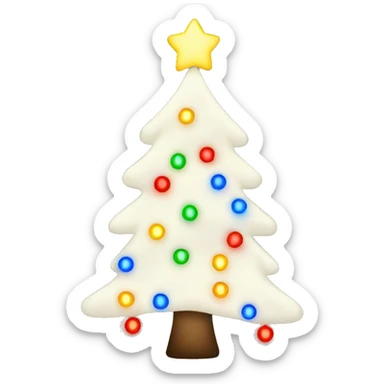 Fir with color Christmas lights sticker