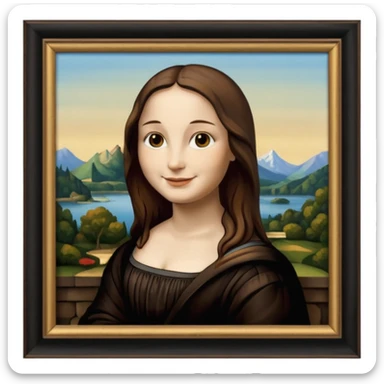 frame, painting, Mona Lisa sticker