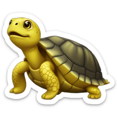 yellow turtle sticker