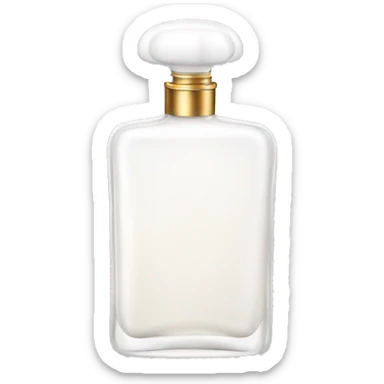 white perfume bottle sticker