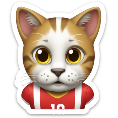 Cat football Belgium sticker