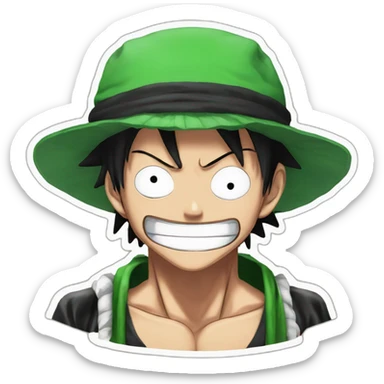 Luffy gear 5 with zoro sticker
