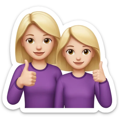 

a girl with a thumb ups and one with thumbs odwnv



 sticker