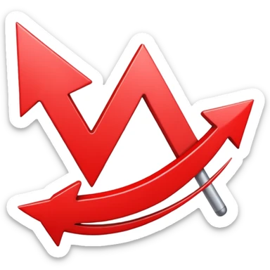 L red trading trending line and black background sticker