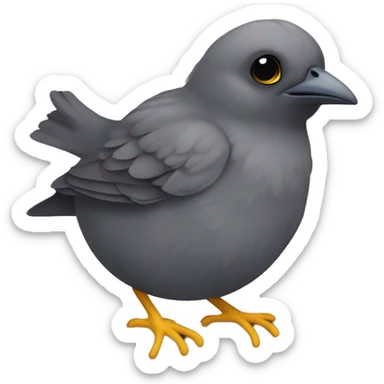 Amsel mit baby amsel kuscheln sticker