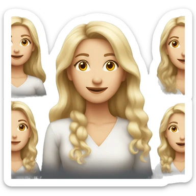 Older blonde woman medium lenght hair younger blonde with long hair sticker