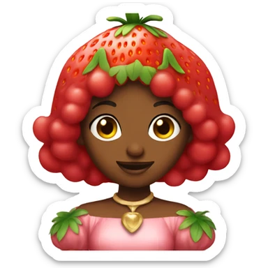 Strawberry princess sticker