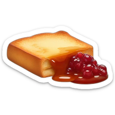 Chat roux qui mange de la confiture sticker