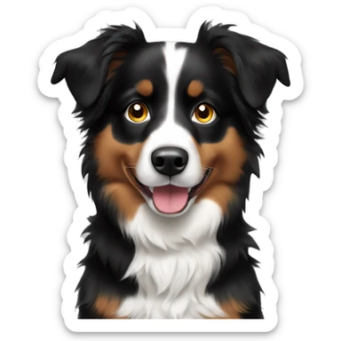 Black and white toy Australian shepherd sticker