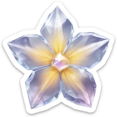 Crystal flower sticker