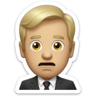 Vladimir poutine holding poop and beeing scared sticker