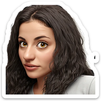 realistic portrait of a girl sticker