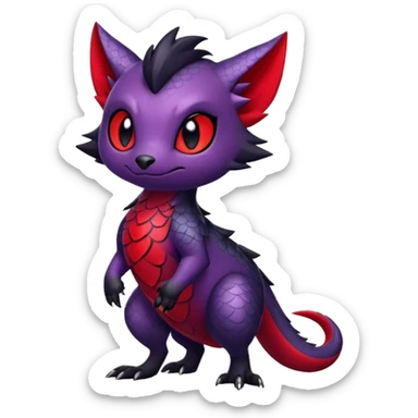 Salandit-Zorua-hybrid (full body) sticker