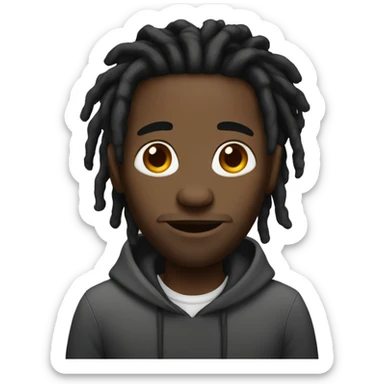Black man with dreads sticker