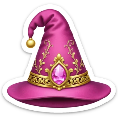 a pink magical hat sticker