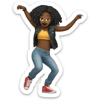 girl dancing hip-hop sticker