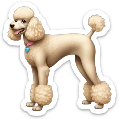 Dog Standart Poodle full body sticker