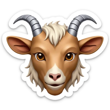 Cybernetic Goat(Ram) man 2/3 up view sticker