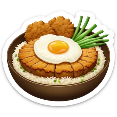 katsudon in a bowl sticker