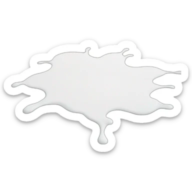 white paint splashed on the floor sticker