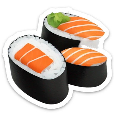Sushi on plate sticker