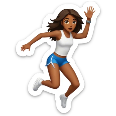 Aaliyah jumping off of a cliff  sticker