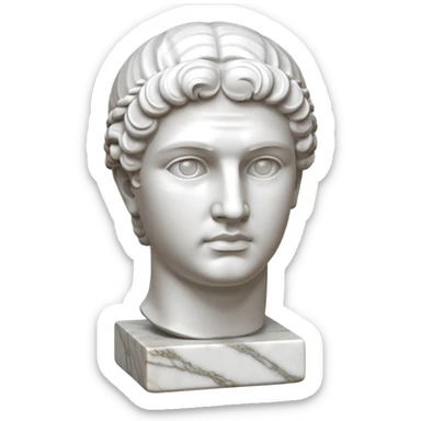 marble sculpture head sticker