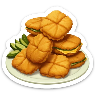 Chicken nuggets and pickles  sticker