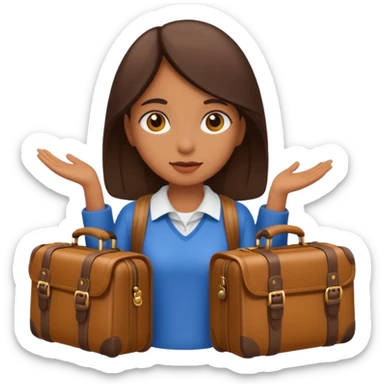 brown girl traveling sticker