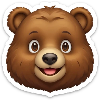 Bear smiling sticker
