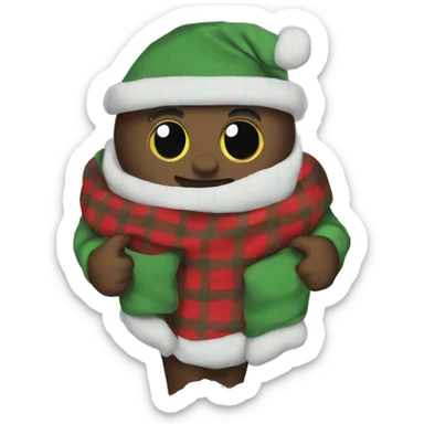 Christmas flannel blanket sticker