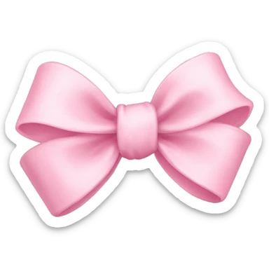 Baby pink bow sticker