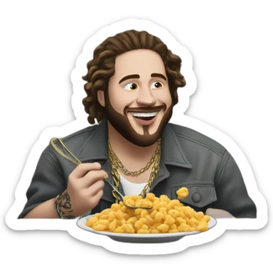 Post Malone eating chettos sticker