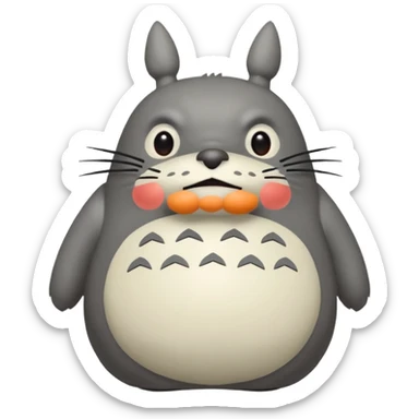 Totoro tierno que se parezca al real  sticker