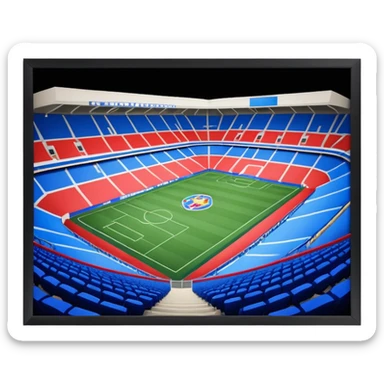 fc basel soccer stadium with blue seats sticker