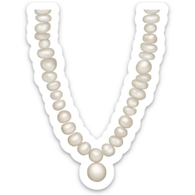 Uneven pearl necklace  sticker