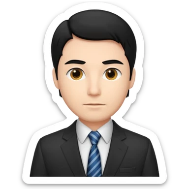 consulting man with black hair sticker
