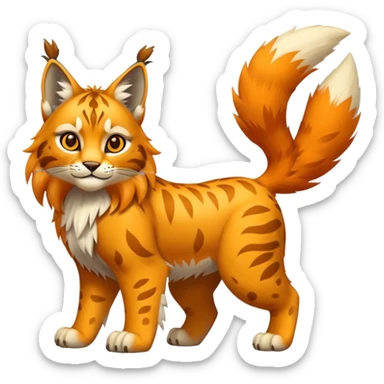 Electric-type Fakémon-Lynx full body sticker