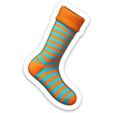 Striped sock sticker