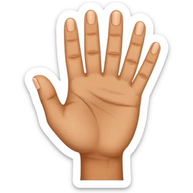 a what a hand with three fingers up sticker