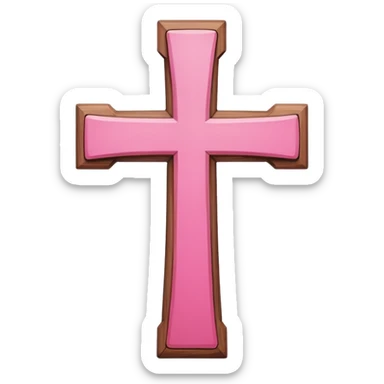 Pink cross sticker