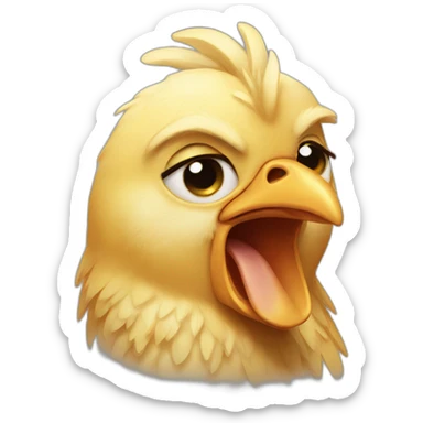 chicken crying sticker