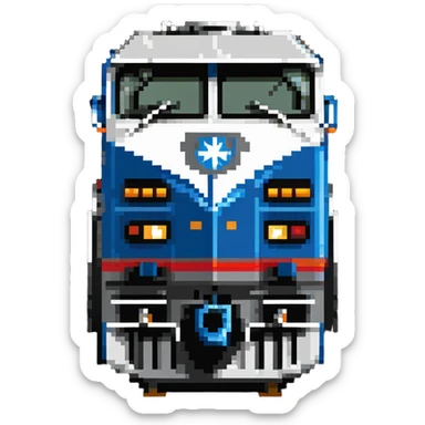 Amtrak ACS-64 electric locomotive, front view sticker