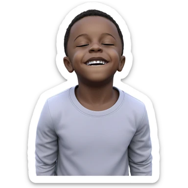 boy with closed eyes sticker