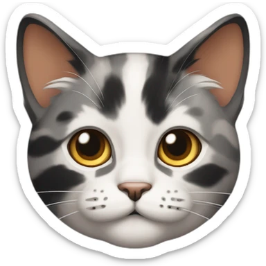 Meowscles Anthromorphic calico cat sticker