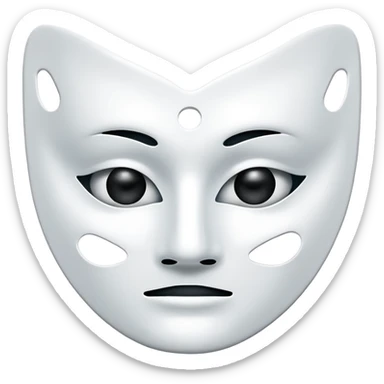 a sheet of white mask pack for face skincare beauty, except on the face, transpalent holes on eyes and mouth side sticker