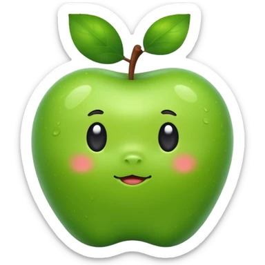 green apple pachiapup  sticker