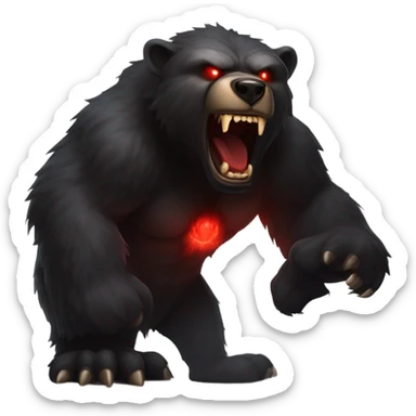 Evil bear sticker