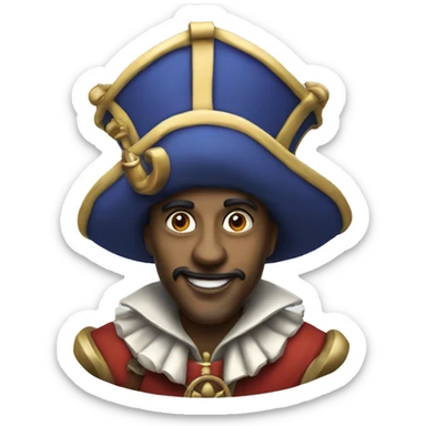 A Jester with a Naval Canon sticker