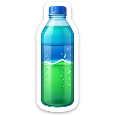 energy drink plastic bottle green electric sticker